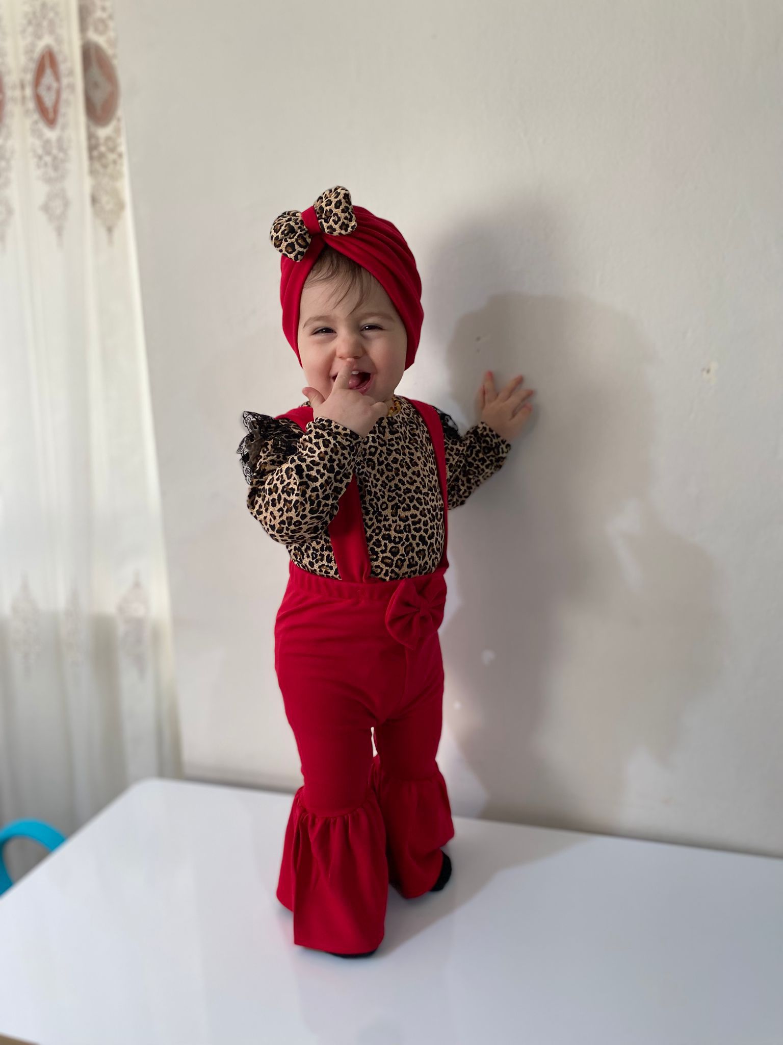 KIRMIZI LEOPAR 3LÜ TAKIM