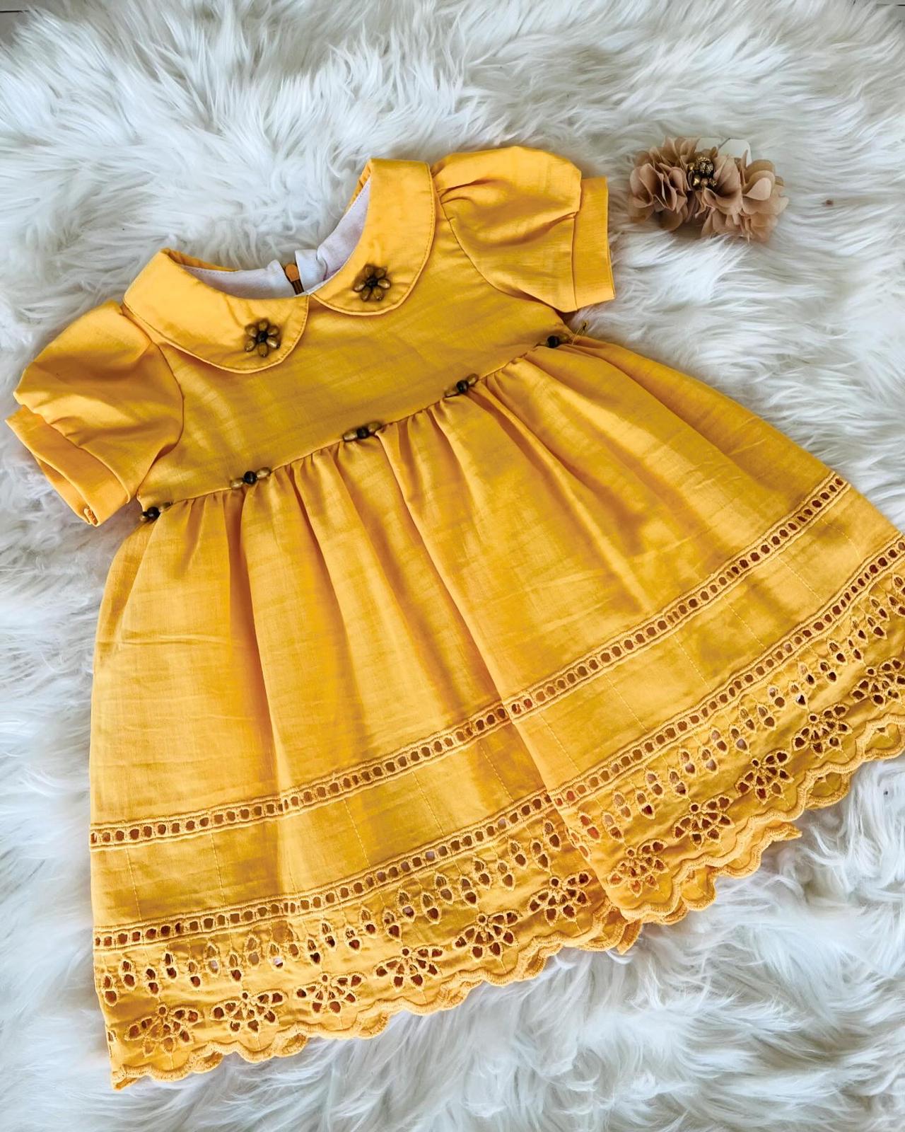 SARI FİSTOLU ELBİSE