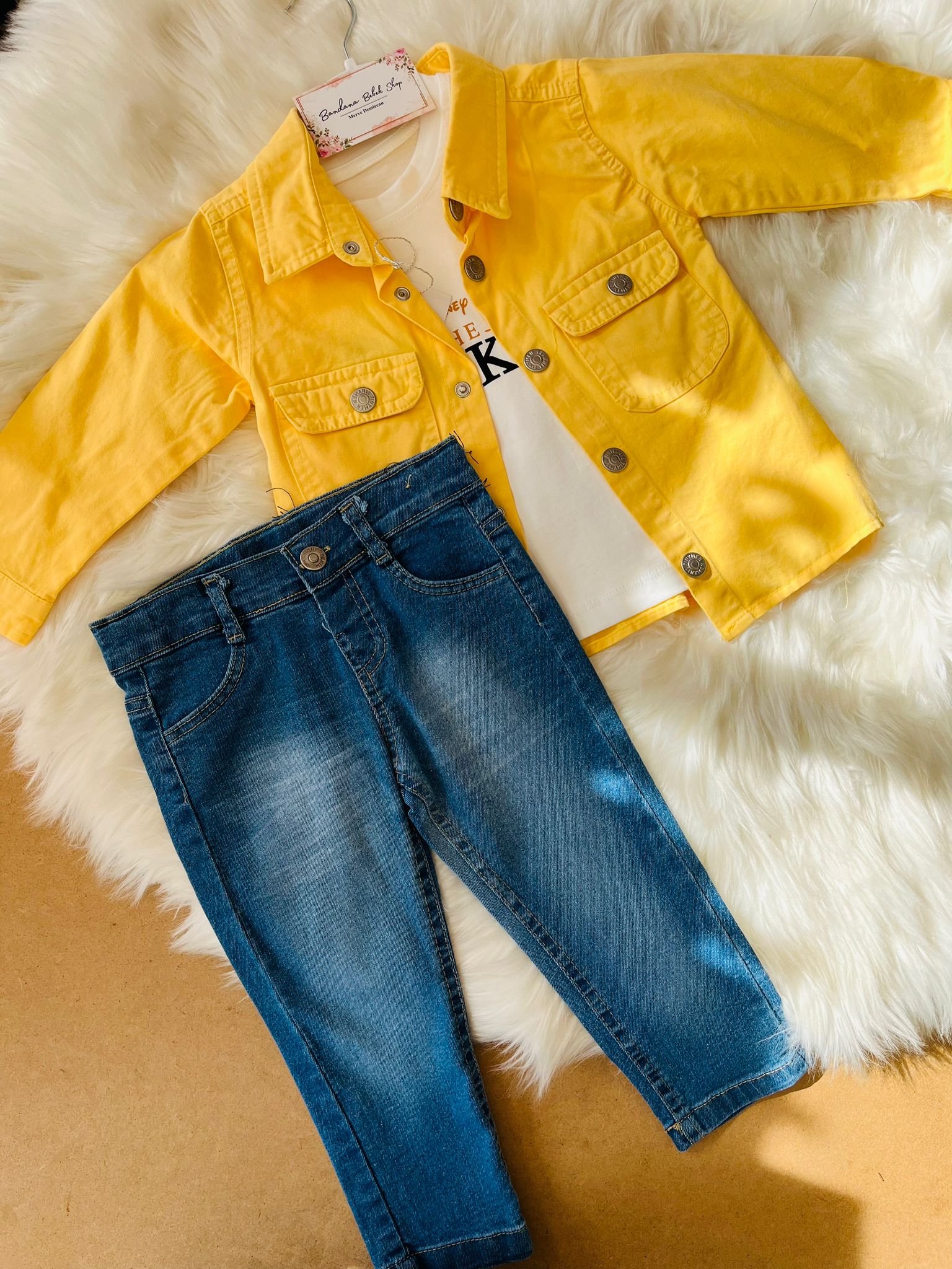 SARI ÇEKETLİ 3LÜ TAKIM