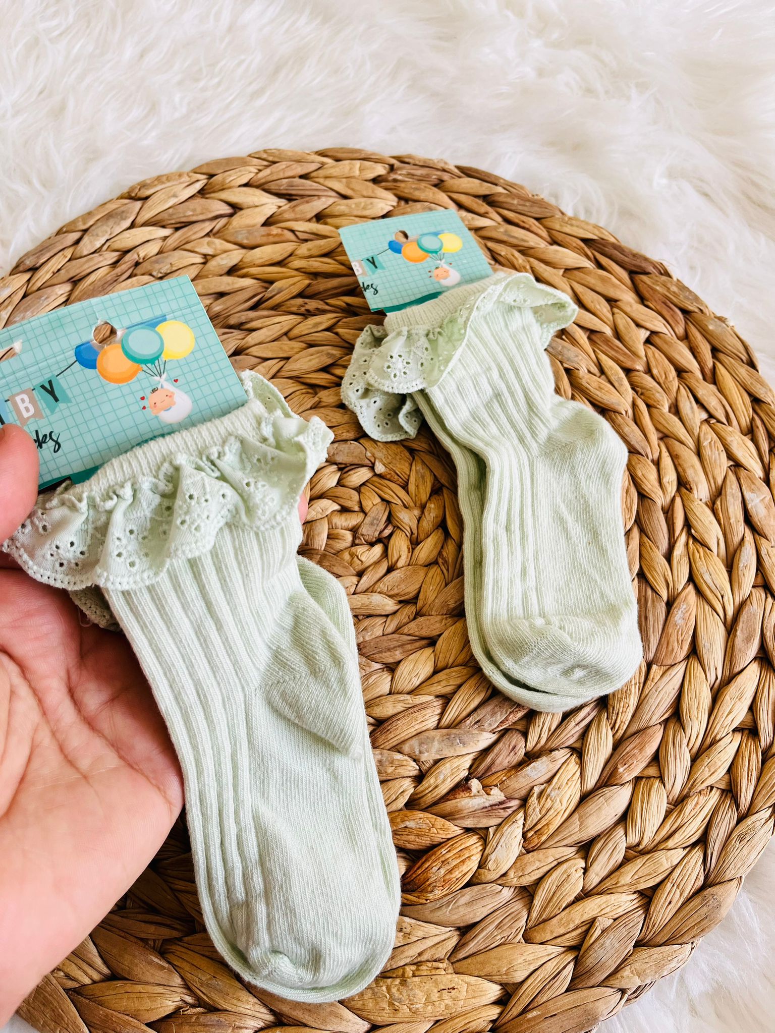 bebek süslü çorap