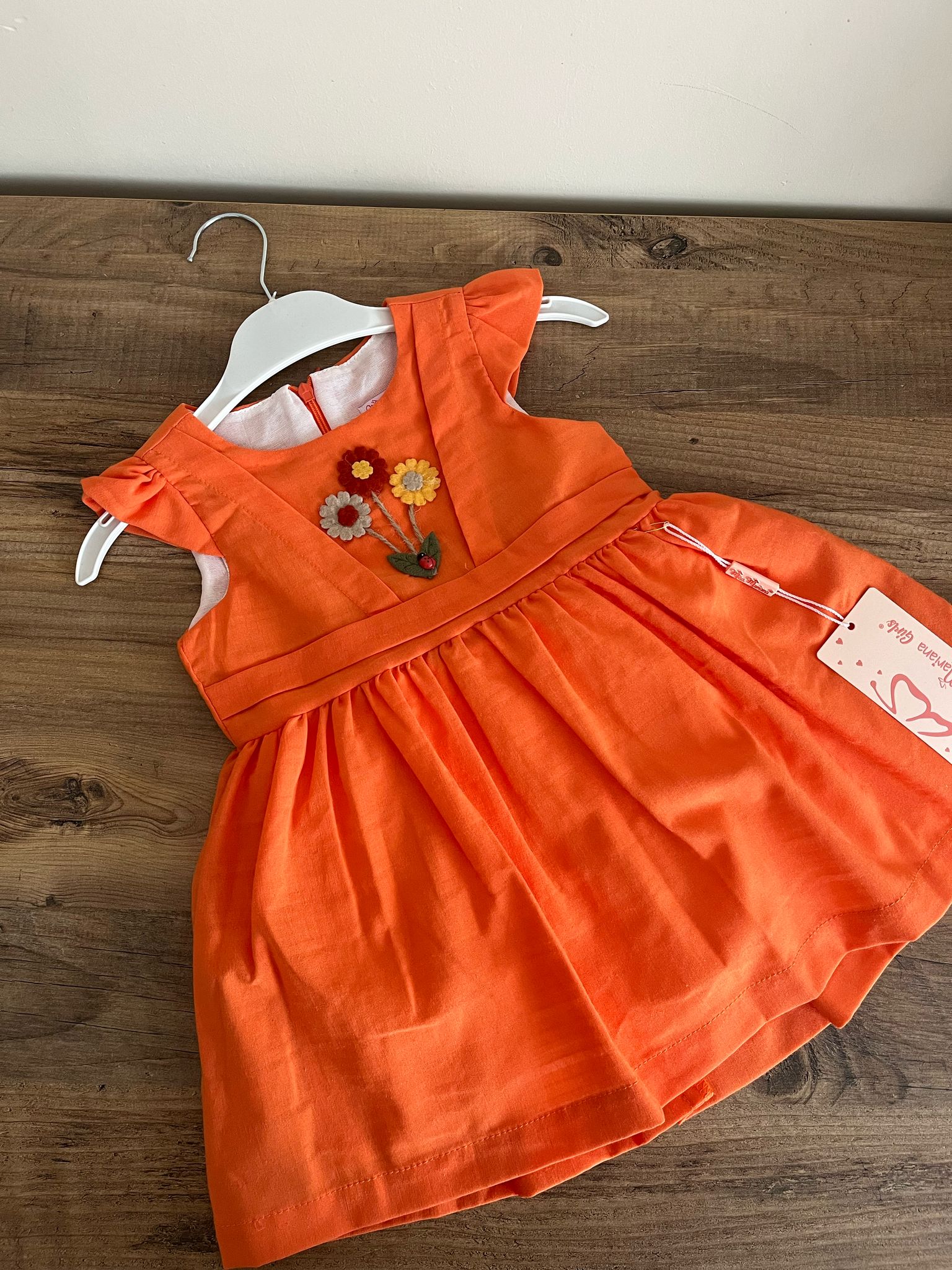 turuncu yazlık elbise