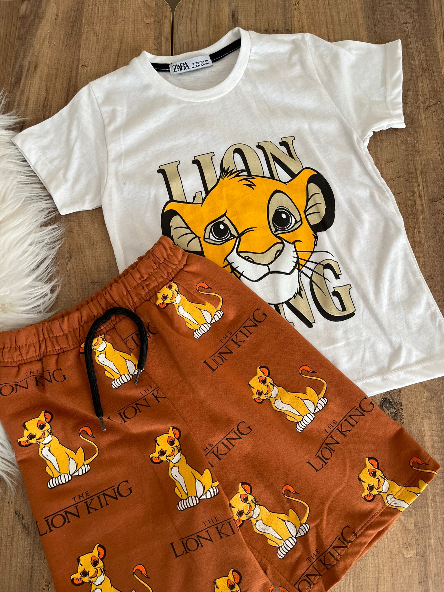 simbat desenli erkek şort takım